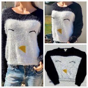 ANTHRO “If It Were Me” Fuzzy Eyelash 🐧 Sweater